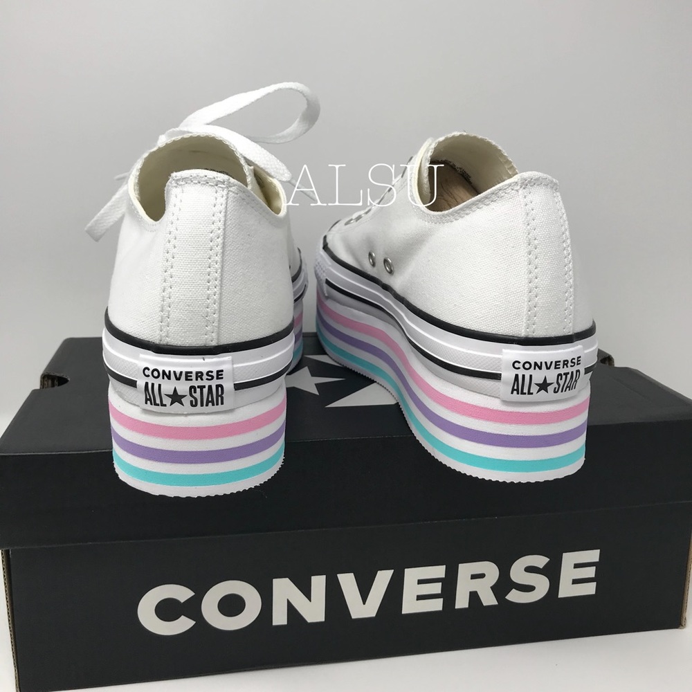 Converse Ctas Platform Layer OX White W AUTHENTIC - Picture 2 of 7